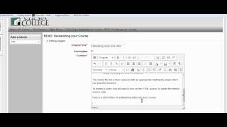 embedding video in moodle