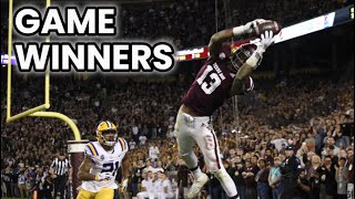 College Football BEST GAME WINNERS of ALL TIME [ PT. 1 ]