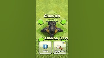 Upgrading Cannon Level-1 to max Level, #coc,#shorts.