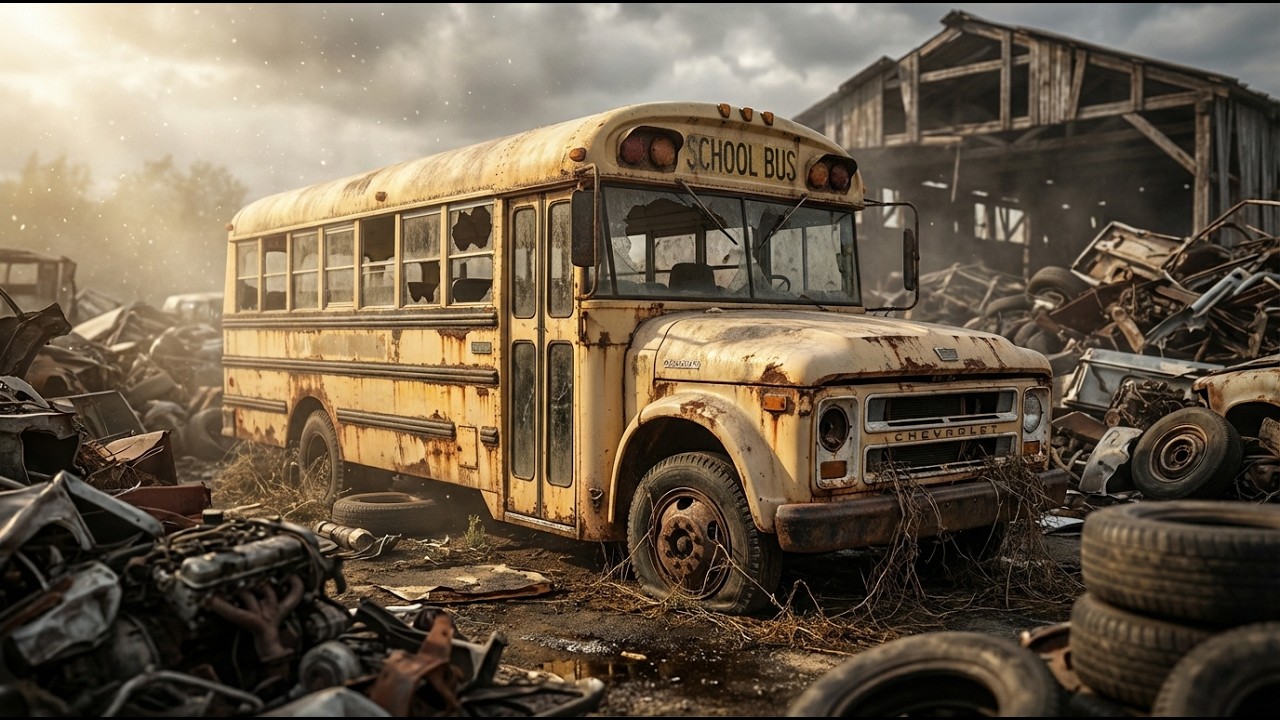 1969 Chevrolet Viking Pearl Yellow | Abandoned School Bus ASMR Restoration