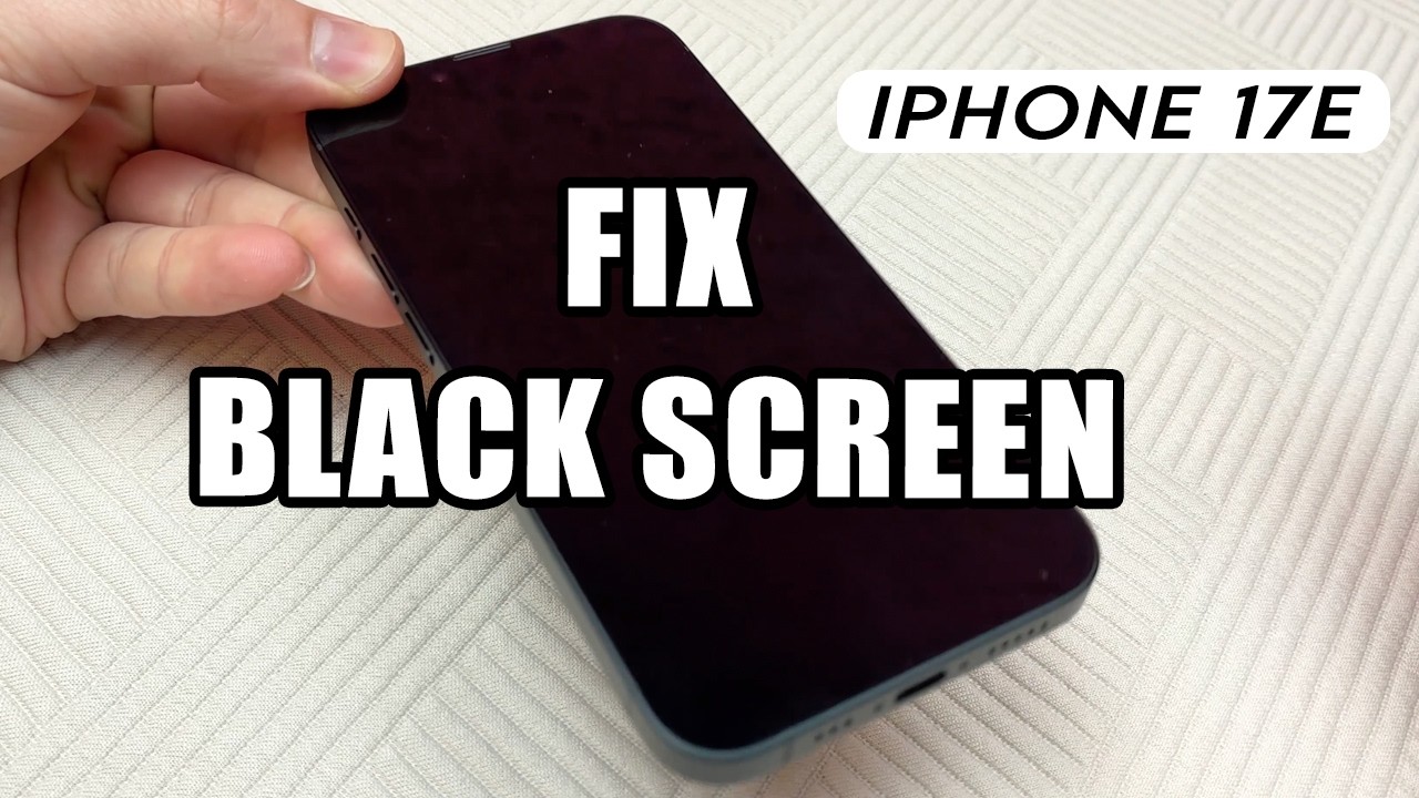 iPhone 17e : How to Fix Black Screen Problem - YouTube