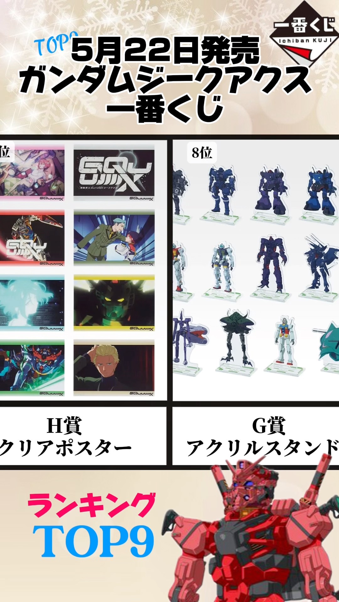 Gundam Sieg Axe Ichiban Kuji Ranking #shorts #GundamSiegAxe #anime