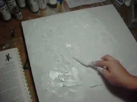 Video: How to Add Molding Paste (or modeling paste) to a Canvas Painting