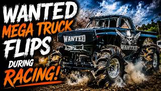 Wanted Mega Truck Flips During Racing