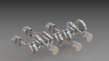 Boxer or Flat Engine,modelling and design in solidworks