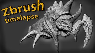 Sculpting a bug monster//Zbrush/Timelapse