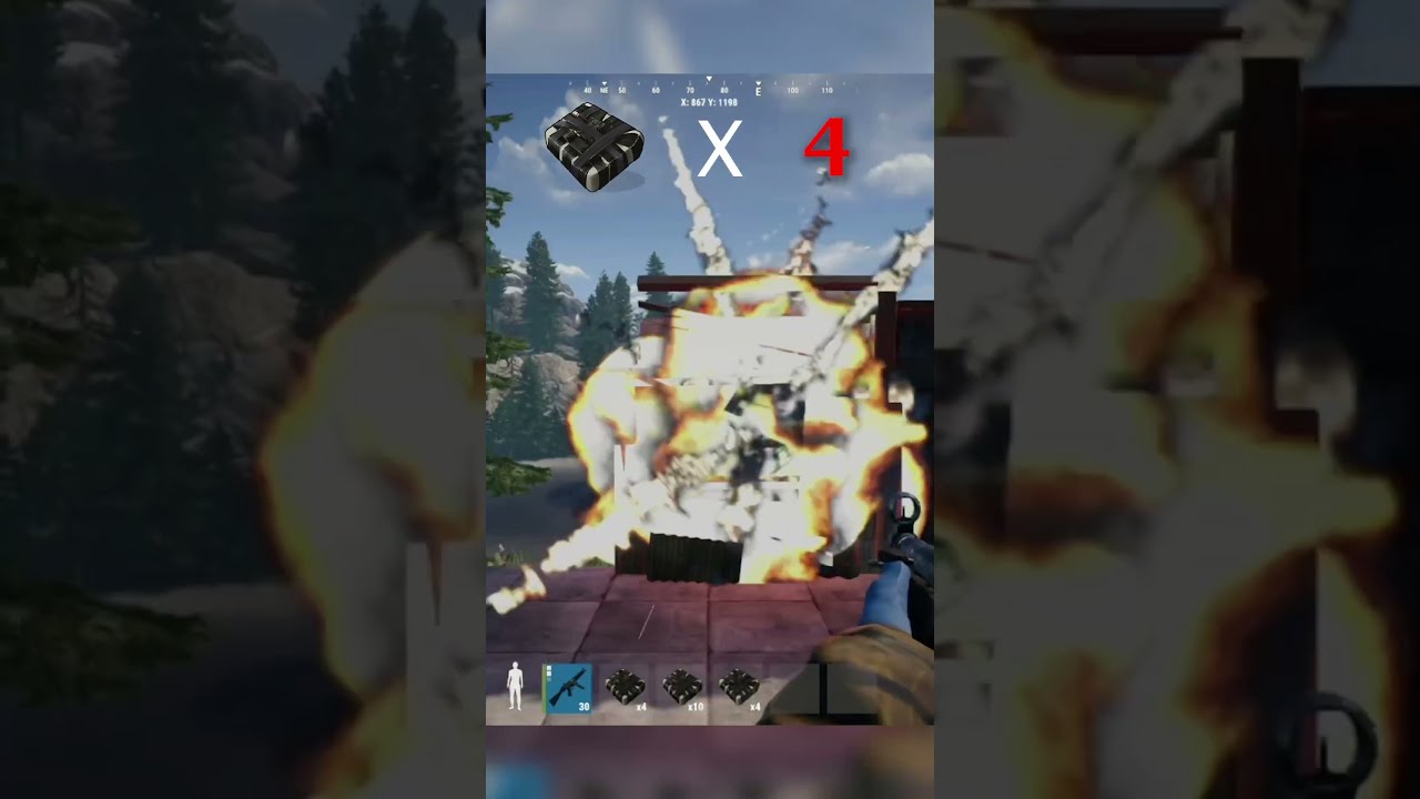 How Many C4 S To Destroy Each Wall In Rust Rustconsole Rustgame Playrust Rustcommunity