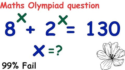 Math Olympiad  Question |trick to solve| a nice exponential question