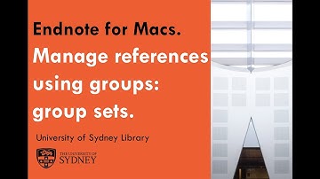 Manage references using groups: group sets (Mac)