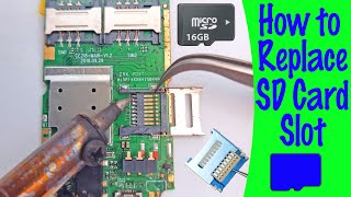 how to change replace any mobile phone memory card sd card holder slot jacket tutorial#22