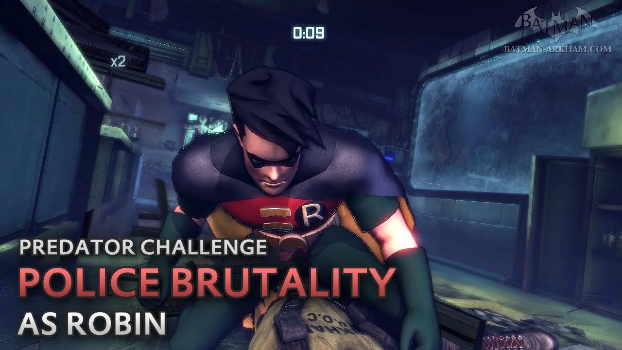 Batman: Arkham City - Police Brutality [as Robin] - Predator Challenge -  YouTube