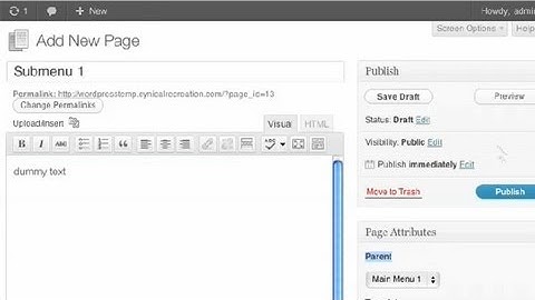 How to Create Sub-Menus in Wordpress : Web Design & WordPress