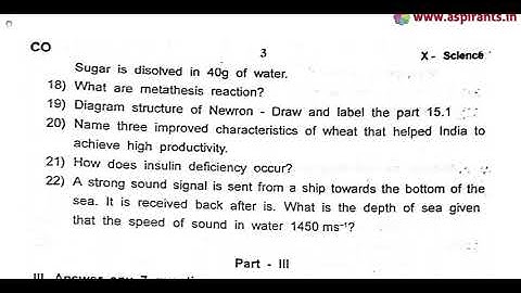 10th Science Third Revision Question Paper 2019-2020 | Coimbatore District | English Medium