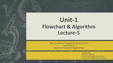 Lecture-5-Flowchart and Algorithm-Unit-1|BCP|GTU|Basic Computer Programming|4310702