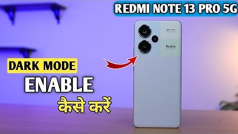 How To Enable Dark Mode in Redmi Note 13 Pro 5g | Redmi Note 13 Pro 5g में dark Mode कैसे ON करें
