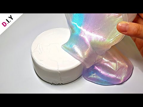 SLIME) 유니콘 슬라임과 스노우매직 한통 섞기✡ | Unicorn Slime + Snow Magic  ユニコーンスライム+粘