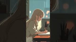 Cozy LoFi Rainy Day Anime Girl Drawing #relax #rain #lofi #studymusic #lofimix #lofivibes #study