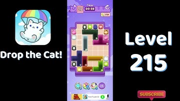 🎮 Drop the Cat! Level 215 Walkthrough | Fun Candy Puzzle Challenge 🐱
