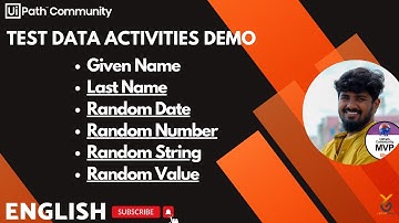 Exploring UiPath Test Data Activities Name, Date, Number, and String Generation | English