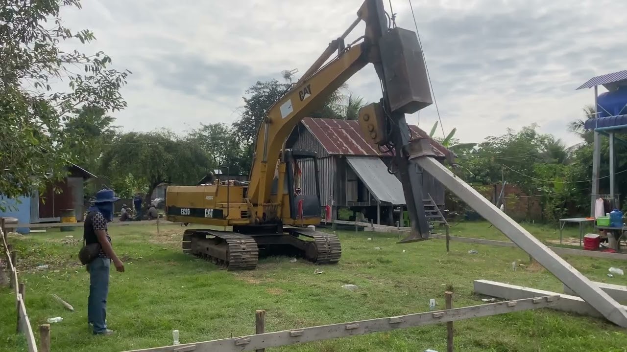 Concrete pile driver by Excavator hammer 4ton