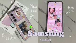 Unboxing Samsung Galaxy A55 Lilac | Test Camera Genshin Impact|Accessories etc.