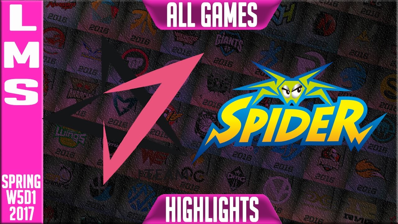 Wayi Spider vs J Team Highlights All Games - LMS W5D1 Spring 2017 WS vs JT All Games
