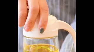 [Little B House] Auto Flip Cap Oil Dispenser Bottle Cooking Seasoning Sauce Glass Bottles - KW67