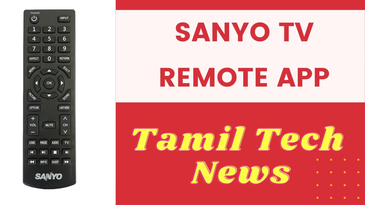 Sanyo TV Remote App in Tamil || Remote Control For Sanyo TV || Sanyo