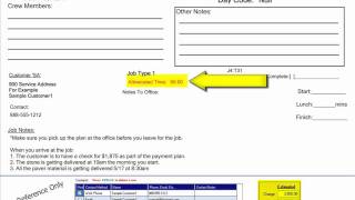 About a job sheet