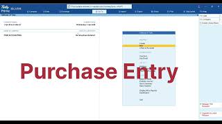 tally prime purchase entry