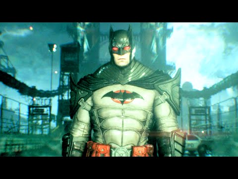 Batman Flashpoint Costume Skin Showcase w/ Gameplay & Cut Scene's, Batman  Arkham Knight - YouTube