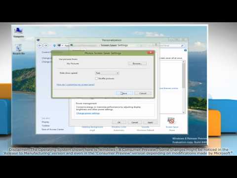 How to set Screen saver in Windows® 8