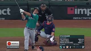 Kyle Seager's 3 Run Homer vs Astros (8-22-2021)