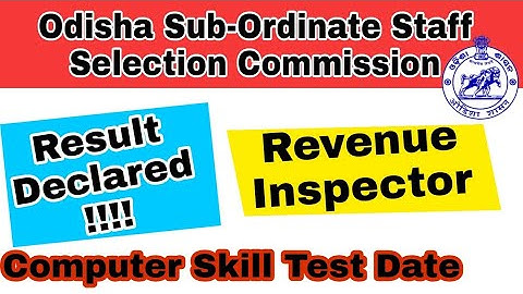 RI result Declared 2021 || Revenue Inspector || RI Result || OSSSC || Mo Parikshya ||