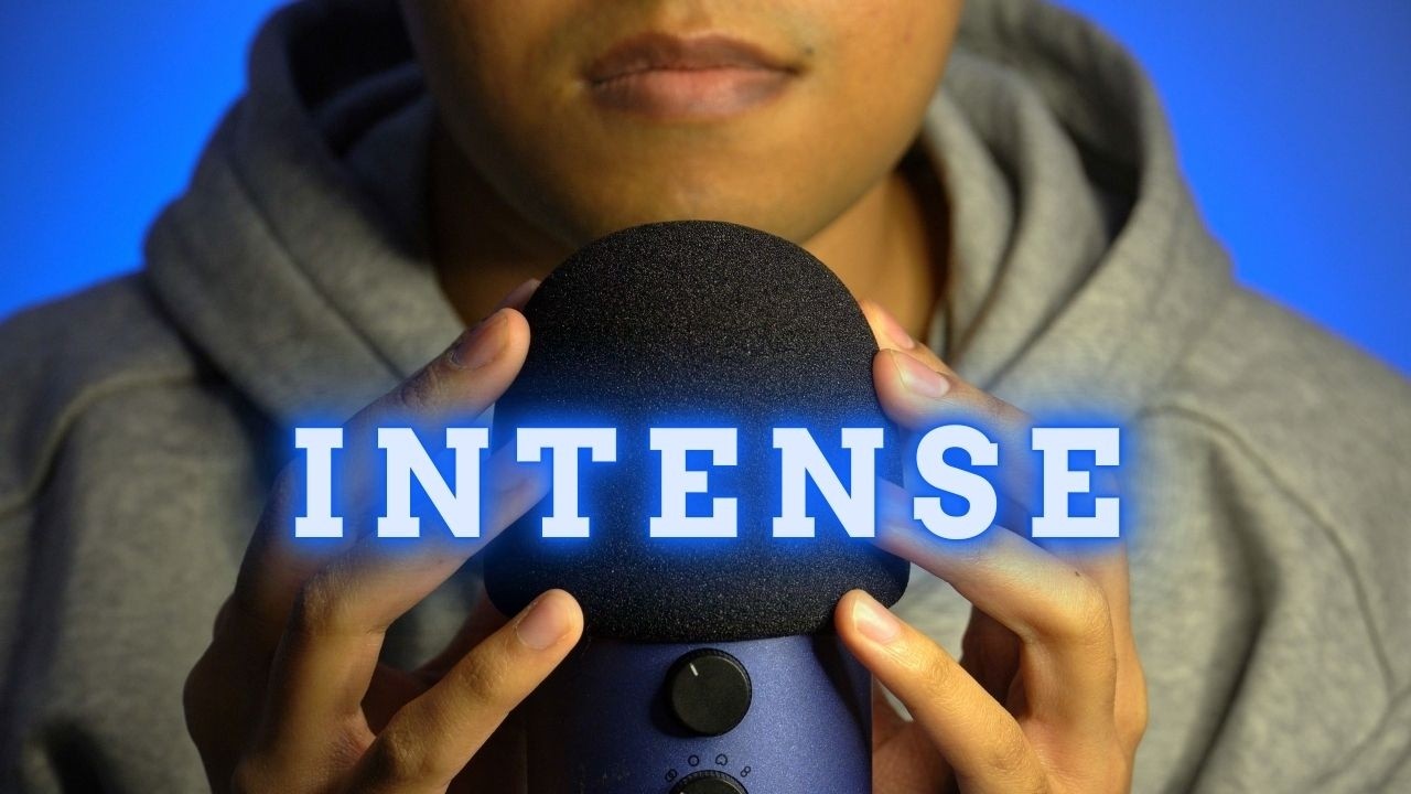 ASMR Intense Mic Scratching (with Soft Mouth Sounds & Deep Blowing) | NO Talking