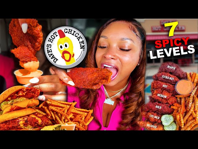 TRYING DAVE'S HOT CHICKEN for the FIRST TIME | NASHVILLE HOT CHICKEN TENDERS | QUEEN BEAST TIKTOK class=