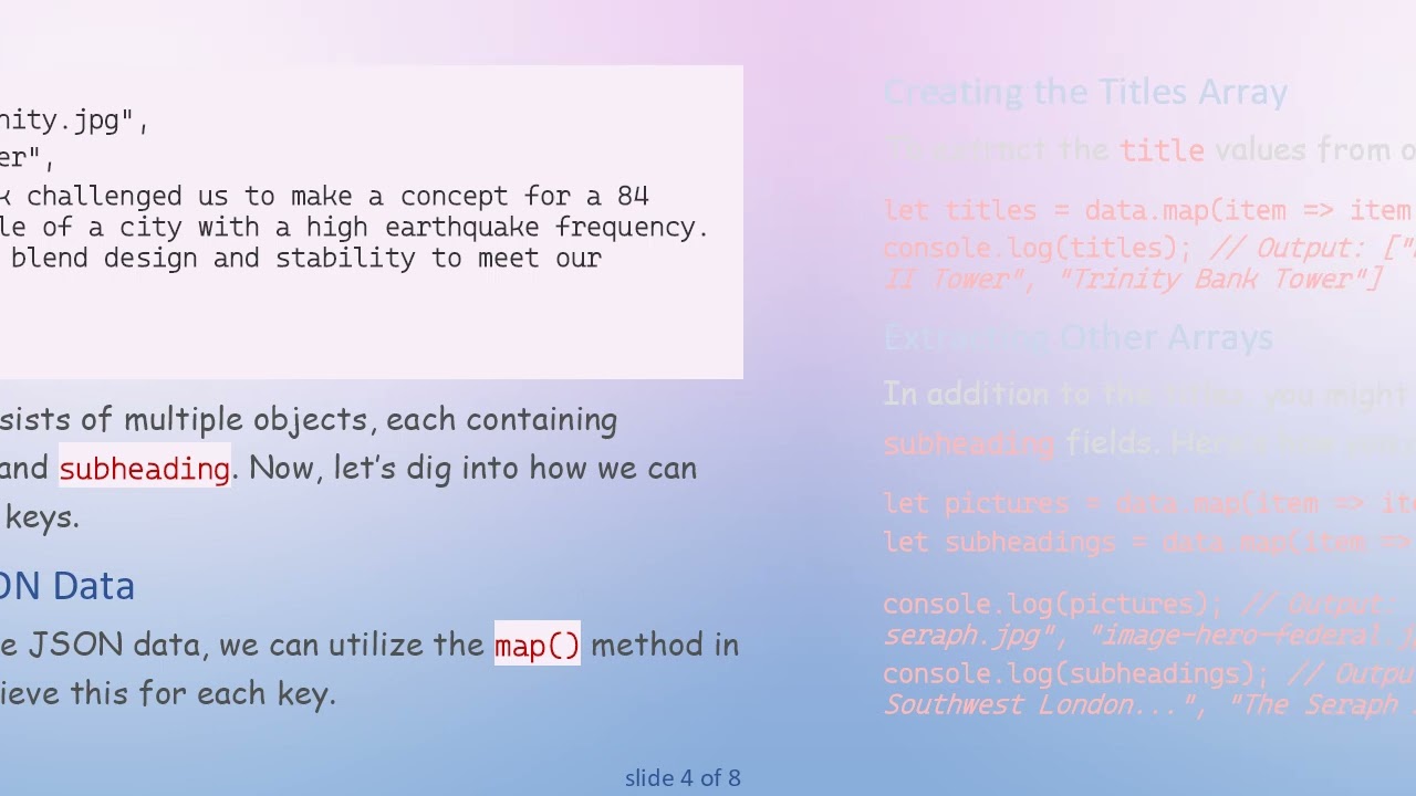 How to Create Multiple Arrays from JSON Objects in JavaScript
