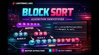 Block Sort Explained ⚡ | Buffer Extraction & Block Merge | O(1) Space Stable Sorting Net Worth