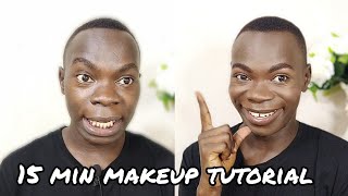 Under 10Minutes makeup transformation on dark skin|No makeupmakeu#simplamakeuptransformation