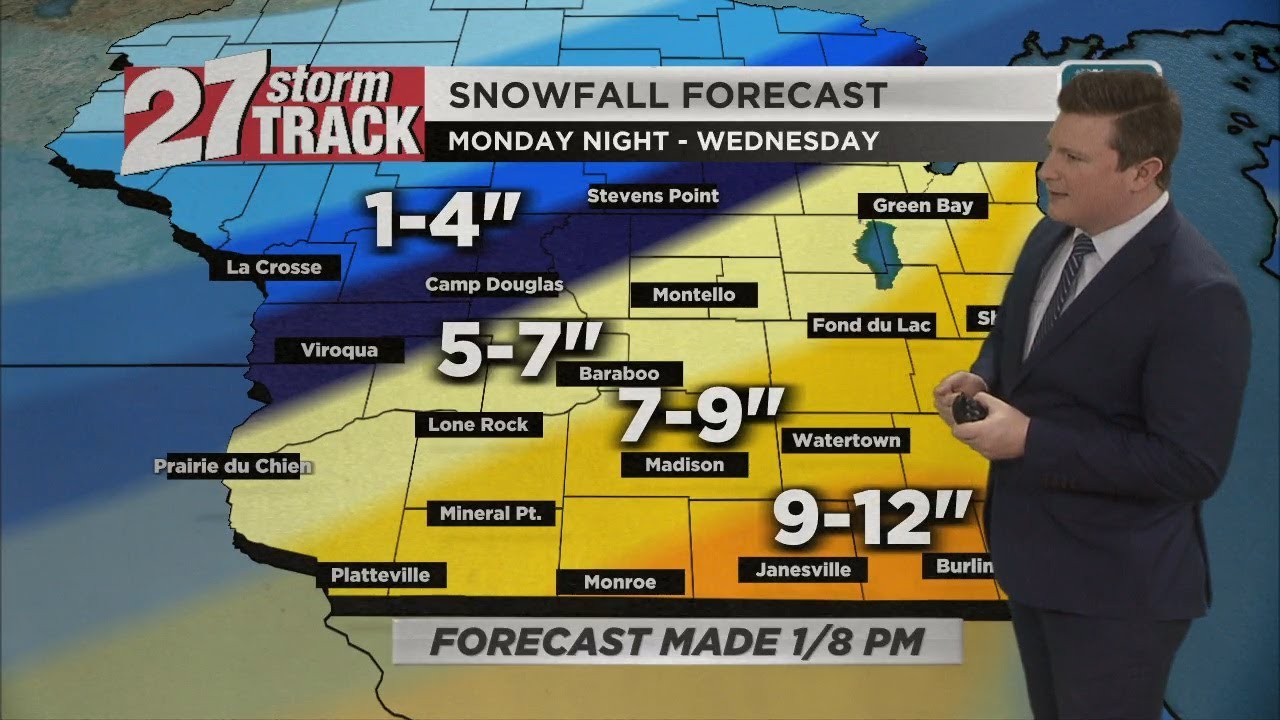 Winter storm warnings going into effect Tuesday morning - YouTube