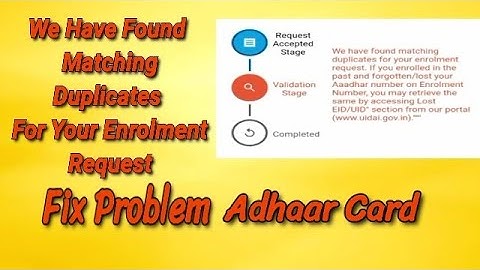 We Have Found Matching Duplicates For Your Enrolment Request  // Fix Problem