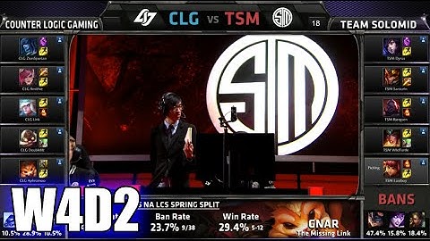 CLG vs TSM | S5 NA LCS Spring 2015 Week 4 Day 2 | Team Solomid TSM vs CLG W4D2G3 VOD 60FPS