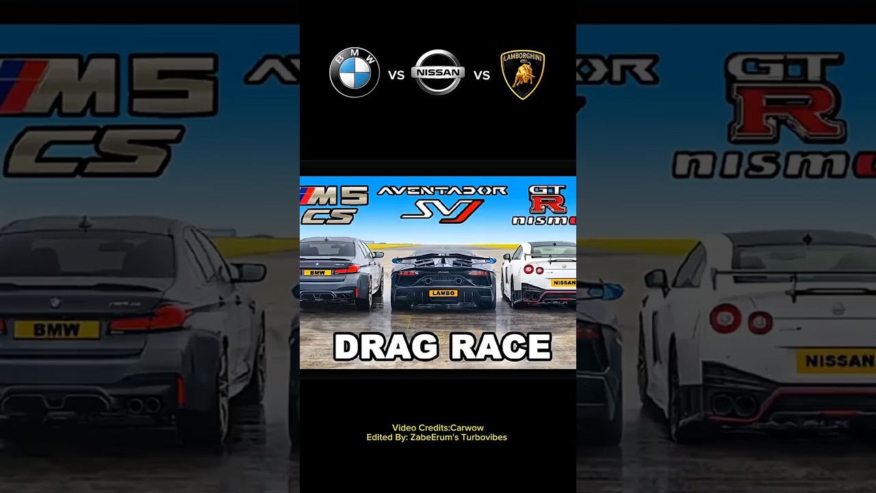 M5 CS vs NISMO GT-R vs Aventador SVJ | ZabeErum's Turbovibes02  