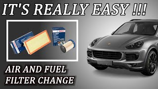 How to easy change the Air and Fuel filters in a Porsche Cayenne S Diesel 4.2 . by It's really easy to do it yourself! 157 views 9 days ago 6 minutes, 25 seconds