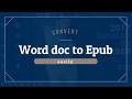 How to convert a Word Docx file to an ePub