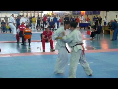Stanislava Boycheva (Bul) vs.   European Kyokushin Karate Championships - Kiev 23.5.2009