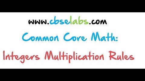 Common Core Math Integer Multiplication Rules