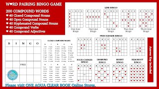 Word Pairing Bingo Game ♥ 200  Compound Words screenshot 5