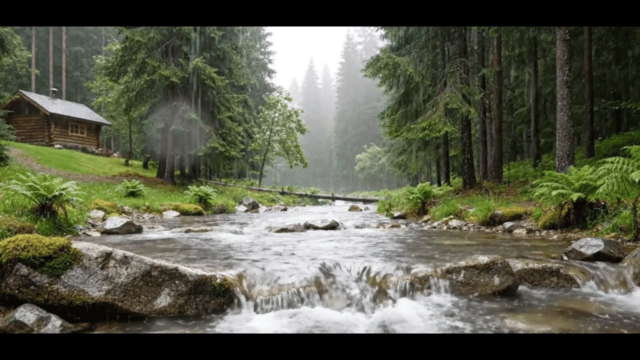 Relaxing River Sounds & Forest Rain - Natural White Noise for Focus ...