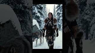 The Warrior And Her Wolf  Walking Through The Frozen World